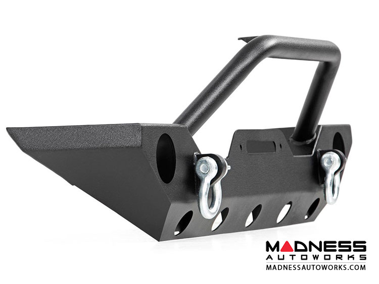 Jeep Wrangler JK Black Full Width Front Bumper w/ Winch Mount (2007 - 2018)